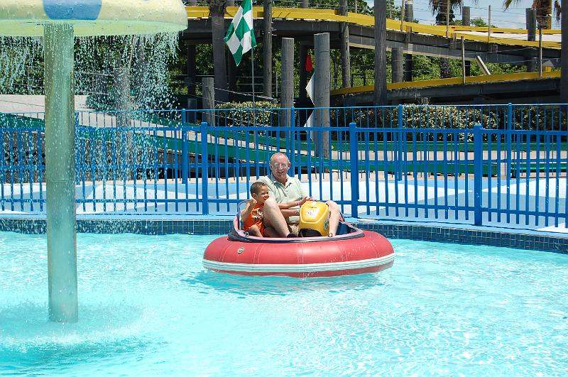 DSC_6724.JPG - Mark and Octavious on the bumper boats at The Fun Spot, Orlando