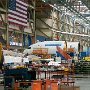 Boeing 787 assembly line - front sections awaiting assembly