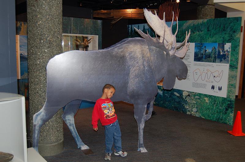 07.JPG - Octavious and a cut-out moose - slight size difference
