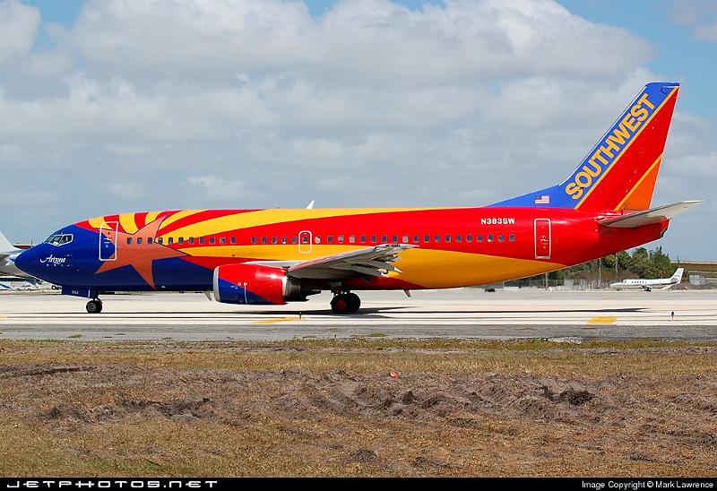 38299_1174929228.jpg - Southwest B737-300 Arizona One taxiing out for departure from Ft Lauderdale International