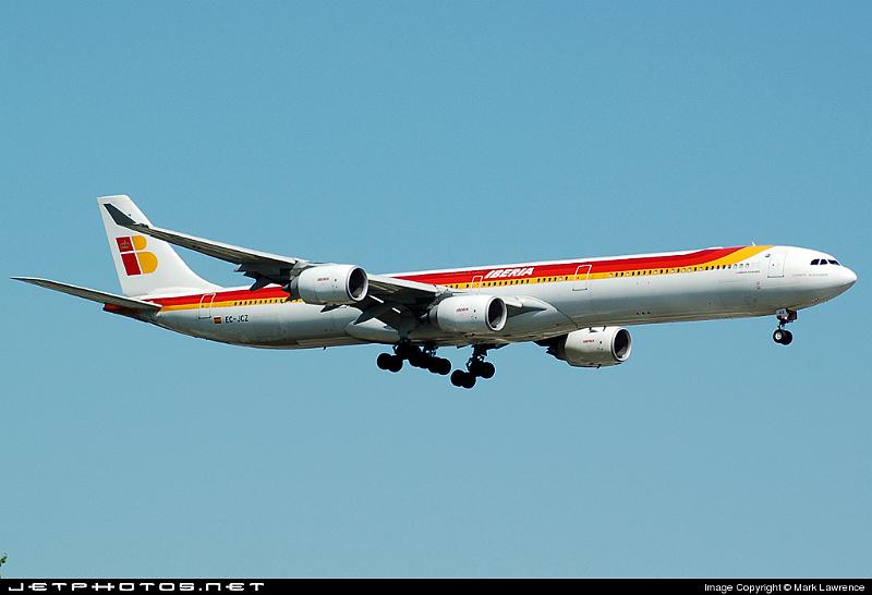 54867_1189649407.jpg - Iberia A340-600 approaching JFK International
