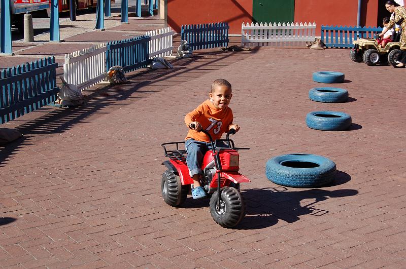 DSC_4331.JPG - Octavious riding a bike, Waterfront, Cape Town